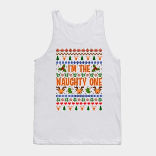 Nice and Naughty Ugly Christmas Matching Sweatshirts Tank Top